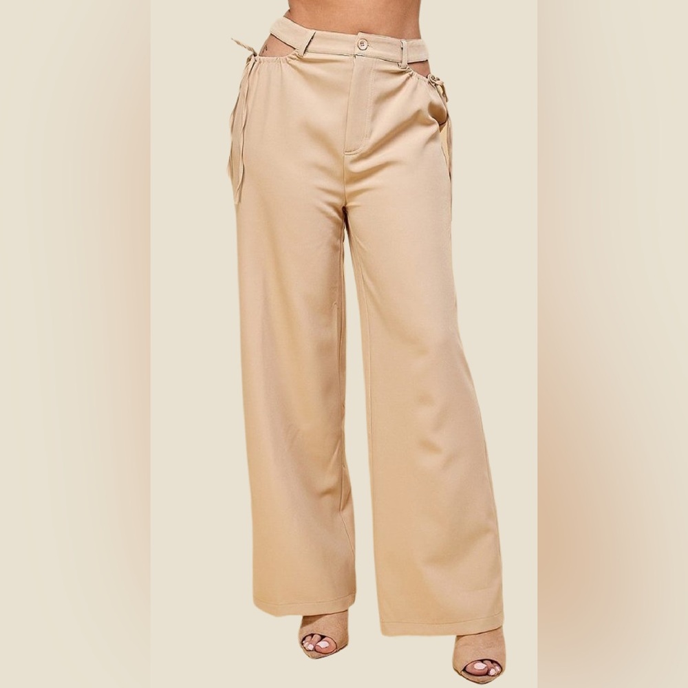 Women's Wide-Leg Cutout dress Pants